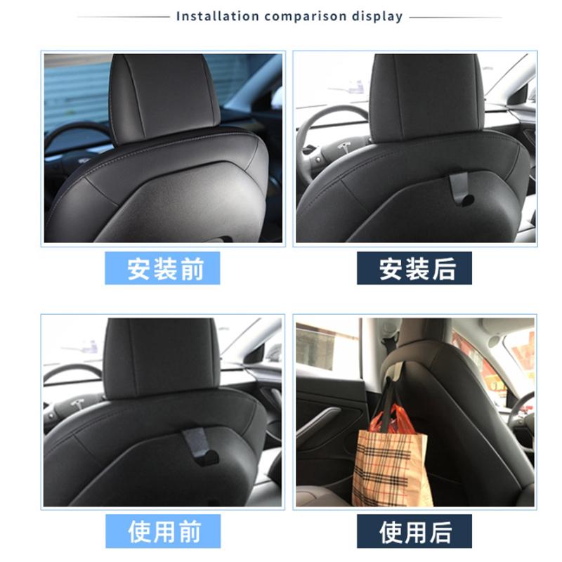 Для Tesla Model 3 Y X S Крючок-вешалка для подголовника автокресла Держатель для сумки-кошелька Хранение Для аксессуаров и декора Tesla Model Y 3