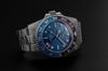 НОВАЯ модель АВТОМАТИЧЕСКИЕ ЧАСЫ Hyakuichi GMT Механические часы GMT Японский механизм Вращающийся безель Водонепроницаемость 20 АТМ Часы мирового времени Левая стрелка Левая заводная головка