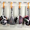 With Hook Geometric Rattle Sensory Black White Series Car Seat Toys Visual Development Car Musical Hanging Plush Training Toys
