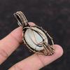 Кулон "Сглаз" Селенит Друзы Медная проволока Обернутый кулон с драгоценным камнем Ювелирные изделия "Сглаз" Подвеска из лунного камня ручной работы Подарок для нее Медные украшения