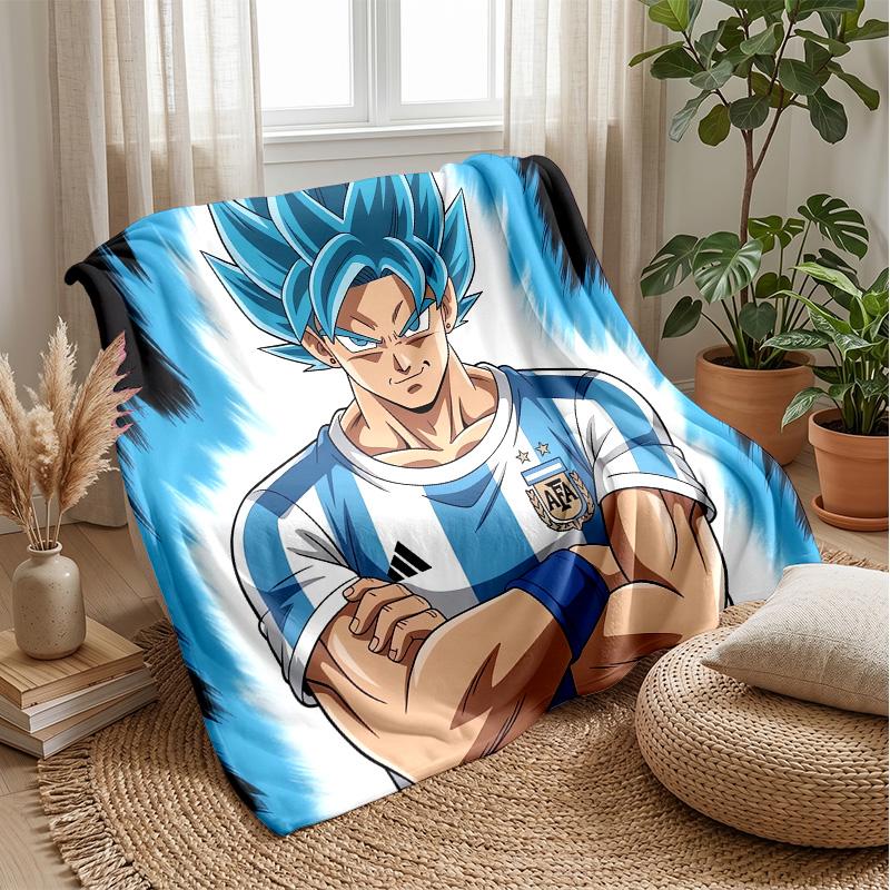 Argentina national football team Theme blanket Soft Flannel Blanket Plush Throw Blanket Cozy Sofa Bed Blanket for Home Decor