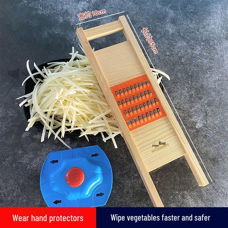 Картофелерезка и терка для овощей Longjiang 5-Coarse: Очиститель и слайсер для древесины