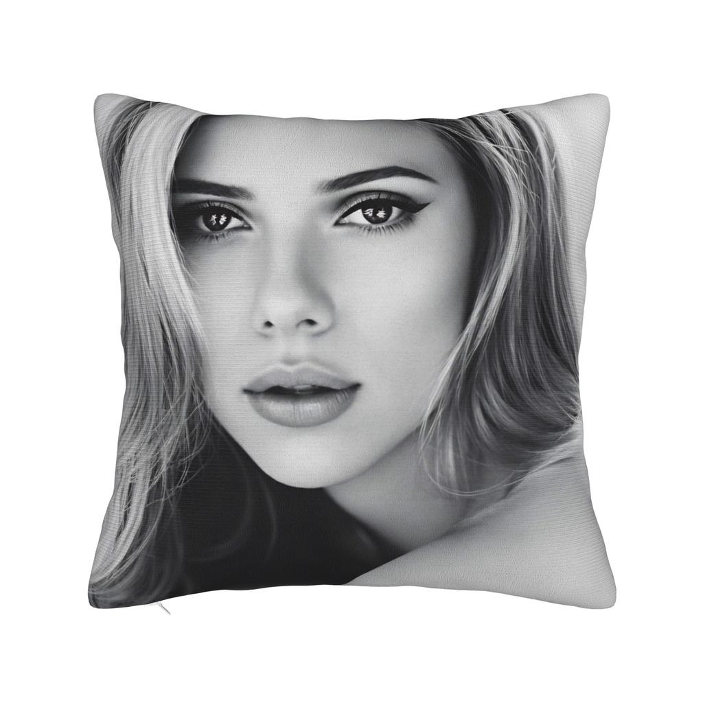 Scarletts Johanssons Pillow Case American Actor Comfy Pillow Cover For Living Room Chair Vintage Pillowcases