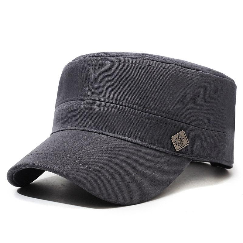 Мужская шляпа весна-осень с плоским верхом, шляпа от солнца, кепка для людей среднего и пожилого возраста