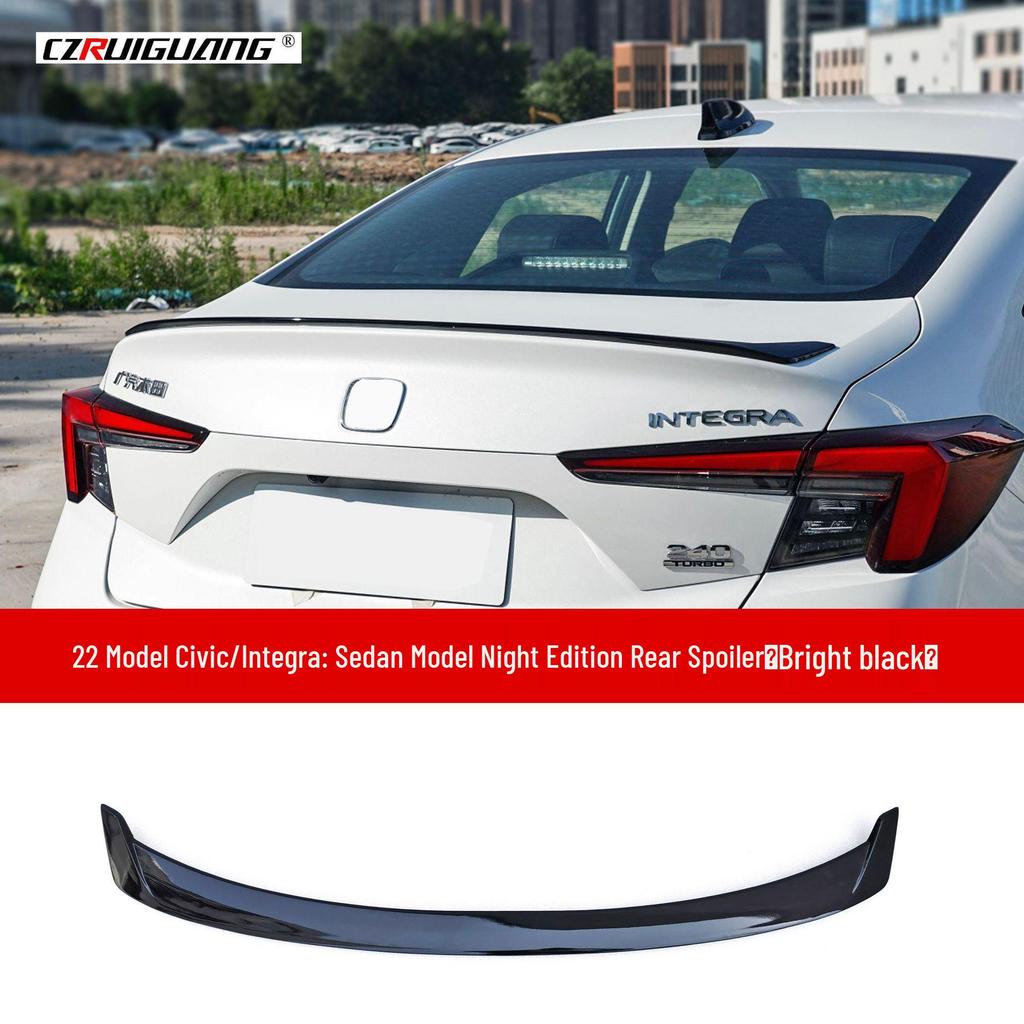 Compatible Rear Spoiler Winglet and Front Lip Kit for 2022 Civic Type R Eleventh Gen Night Black Model