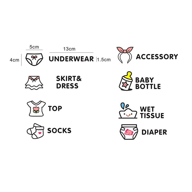 Детские наклейки на одежду Домашний декор Наклейка на шкаф Декаль Классификация для спальни Мультяшные наклейки