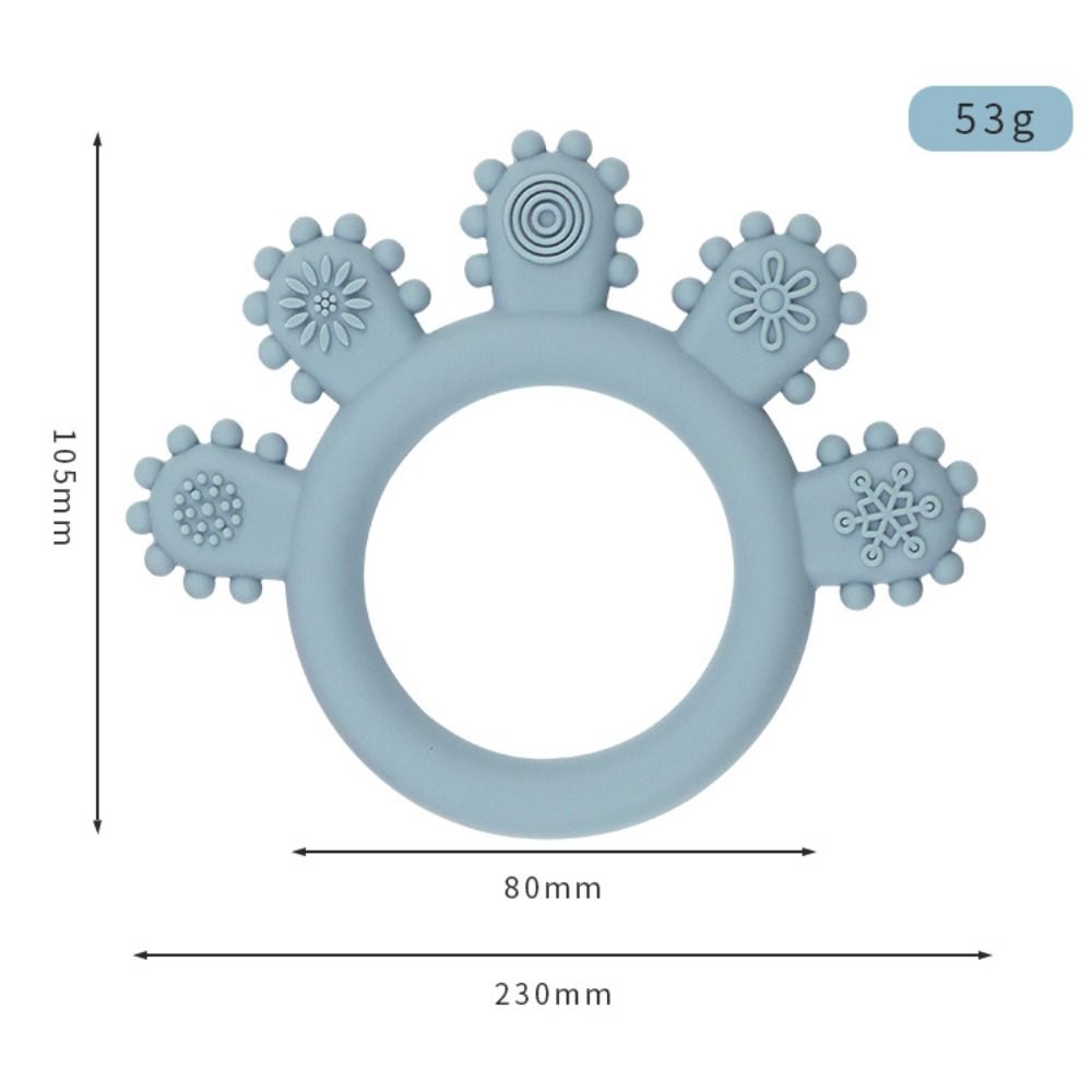 Игрушки для прорезывания зубов из пищевого силикона для младенцев, не содержащие бисфенол А, жевательные игрушки для младенцев, силиконовое кольцо для прорезывания зубов для новорожденных