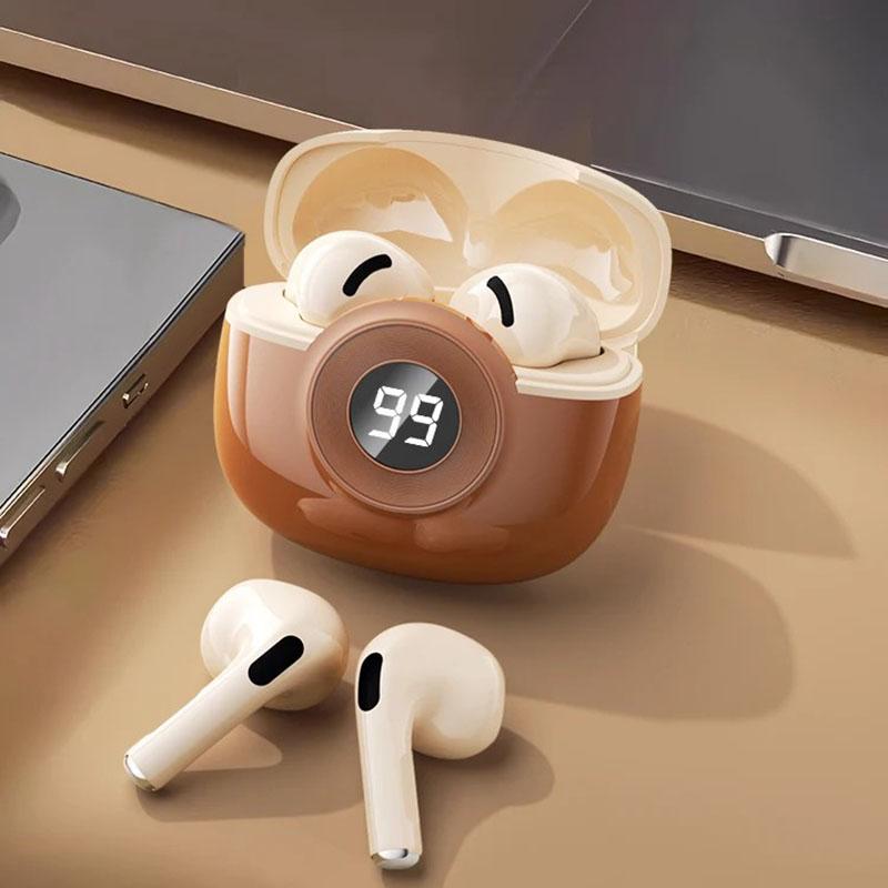 Мини-вкладыши беспроводные наушники цифровой дисплей HiFi стерео музыкальная гарнитура с HD микрофоном шумоподавление низкая задержка