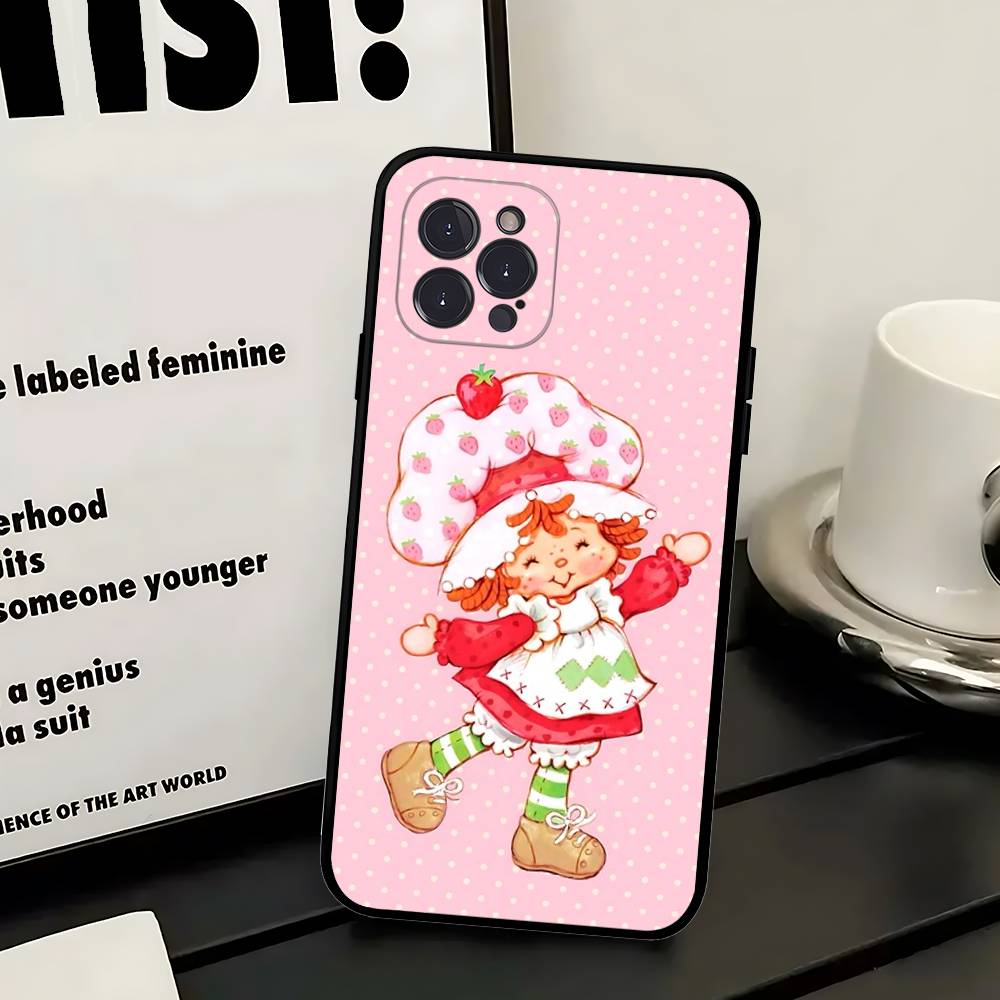Cartoon Girl S-Strawberry S-Shortcake Phone Case For Iphone 17 16 15 16e 14 13 12 11 Pro Max Plus Case Cover Coque