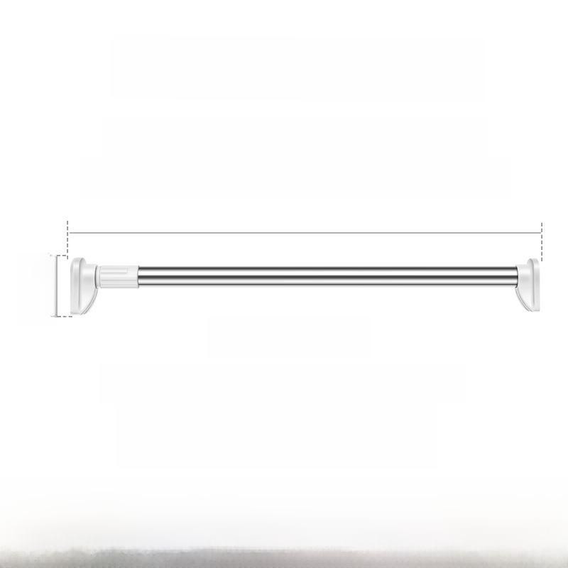 Телескопическая штанга из нержавеющей стали для сушки одежды и штора, без сверления, для ванной комнаты и гардероба