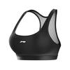 Stability Support Shock Absorption Comfortable Solid Color Moisture Wicking Sports Vest Women Tops Black AUBM204-1