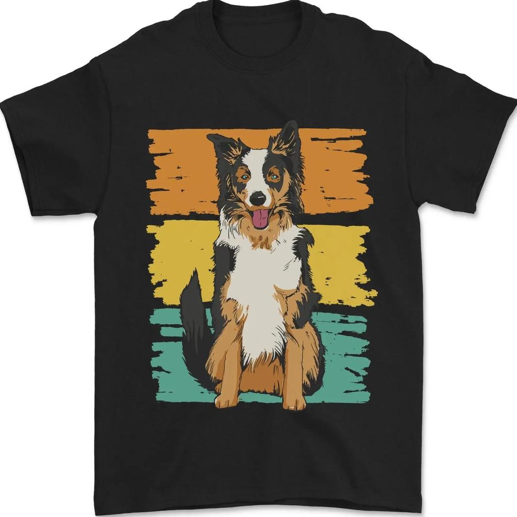 Australian Shepherd Hund SchFerhund Herren T Shirt 100 Baumwolle Vintage Top For Everyday Wear Soft Graphic Unisex