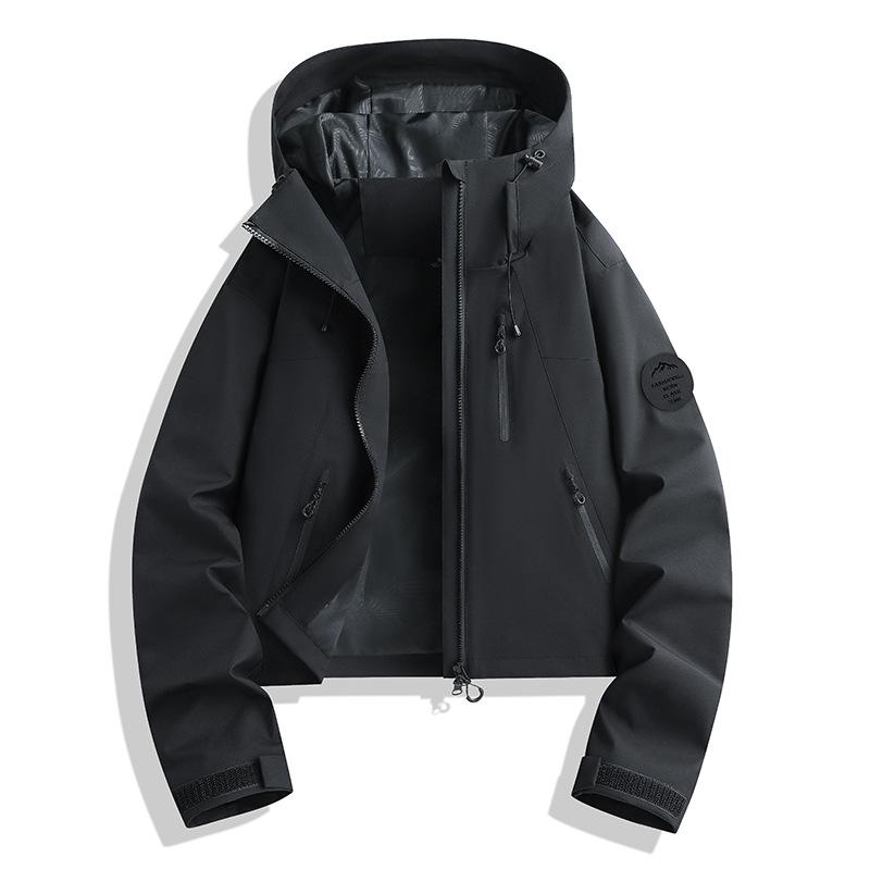 Outdoor jacket women's windproof waterproof loose casual fashion versatile mountaineering suit soft shell jacket couple autumn and winter