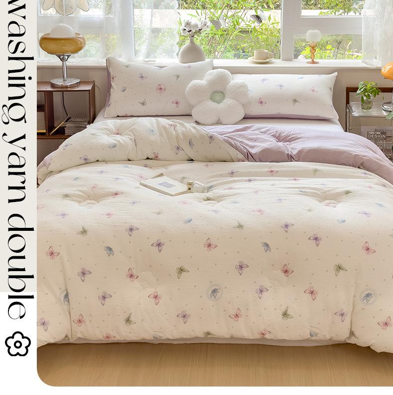 Thick Warm Winter Quilt - Soft, Skin-Friendly, Machine Washable, Ideal for Student Dormitory