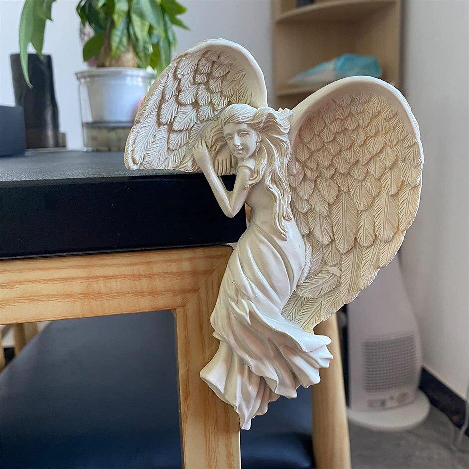 Angel Wings Home Gift Resin Craft Door Frame Ornament Indoor and Outdoor Garden Door Ornament