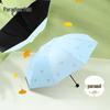 Paradise Ginko Leaf UV Protection Three-Fold Umbrella