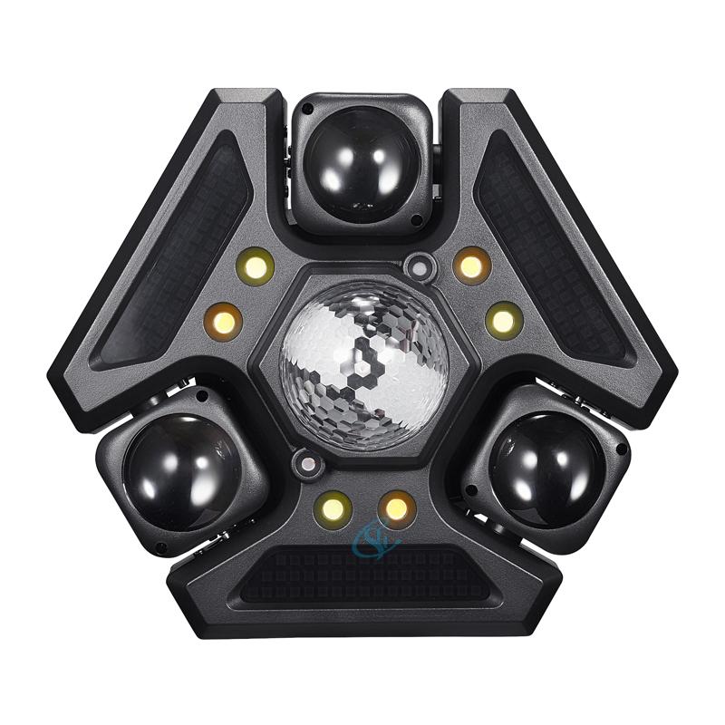 RGBW светодиодный сценический дискотечный вращающийся свет, разноцветные лучи, DJ магический шар, пульт управления звуком, лампа для вечеринок, клубов, лазерное шоу