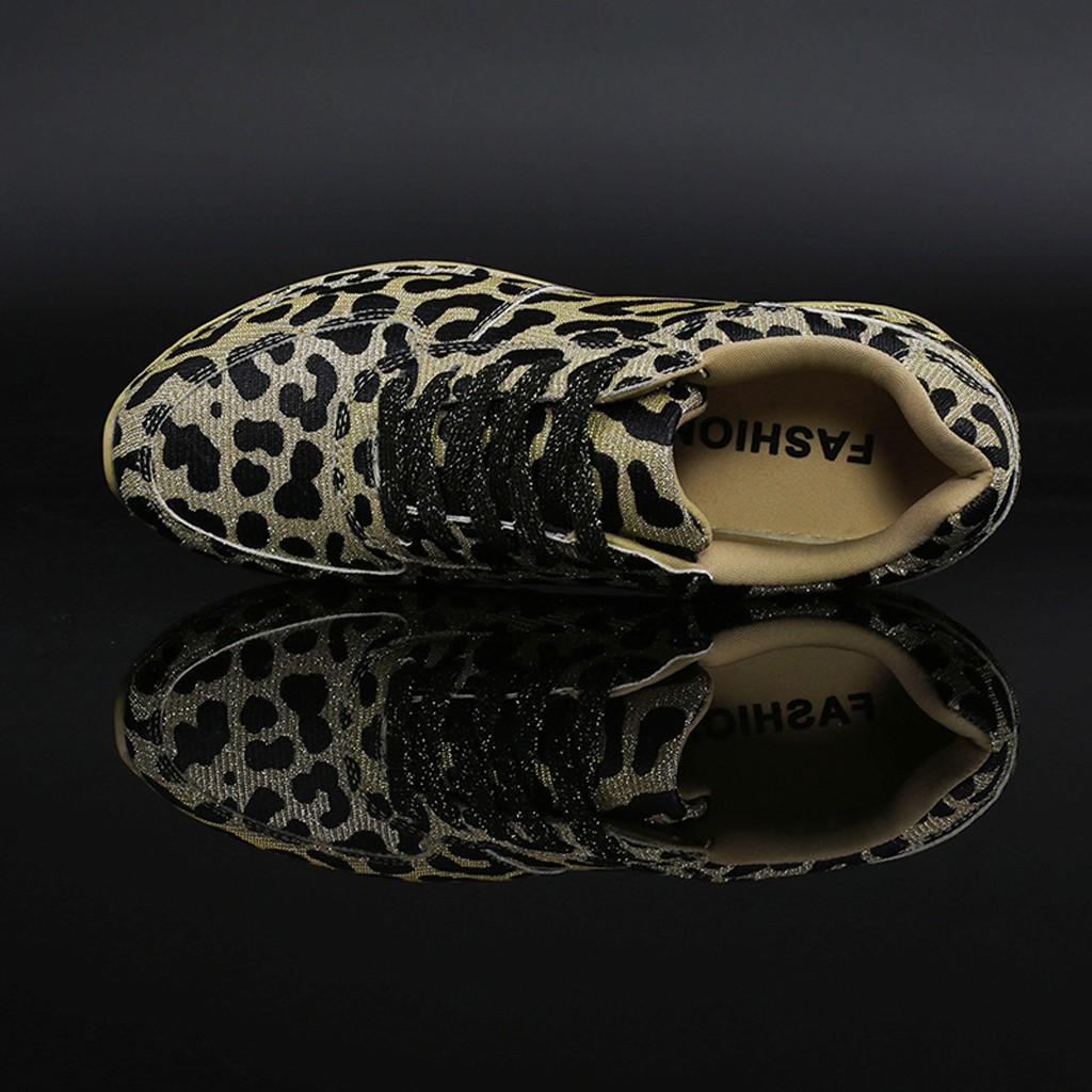 Женская модная женская обувь с леопардовым принтом, увеличенная повседневная обувь