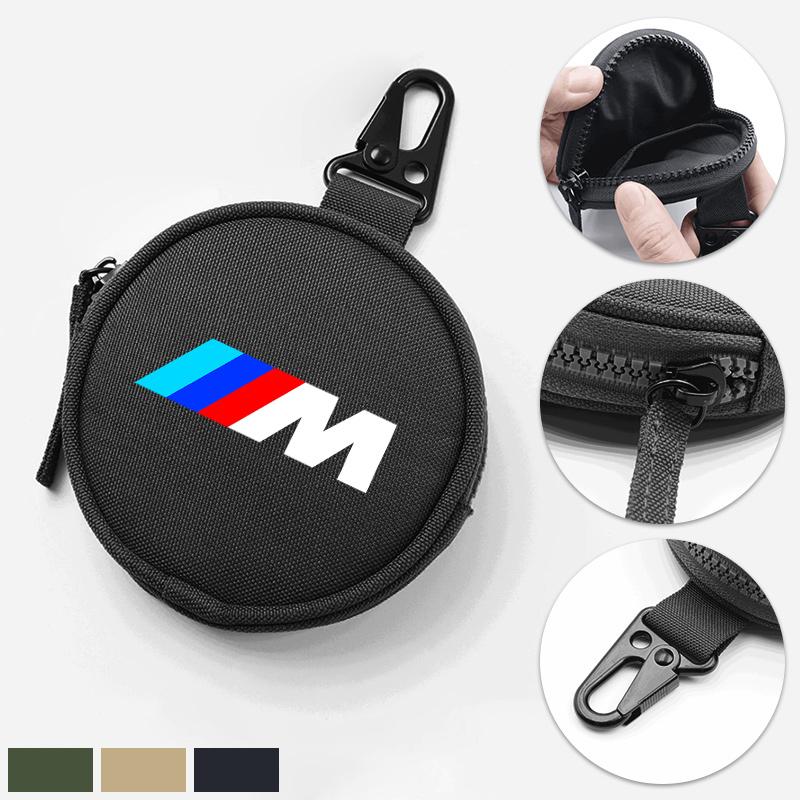 Car Logo Outdoor Large-Capacity Zipper Key Pouch Bag Decoration For BMW M E30 E39 E46 E90 E93 E60 F10 M5 M6 M7 Accessories