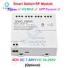 Умный переключатель ZigBee Модуль RF 4-канальный DC7-32V / AC85-250V Импульсный Самоблокирующийся WiFi Дистанционное Управление Реле