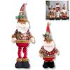 GRHONC Christmas Figurine, Stretchy Plush Toy with Santa, Reindeer, and Snowman, 10cm, Interior Decoration, Nordic Style (Santa Claus)