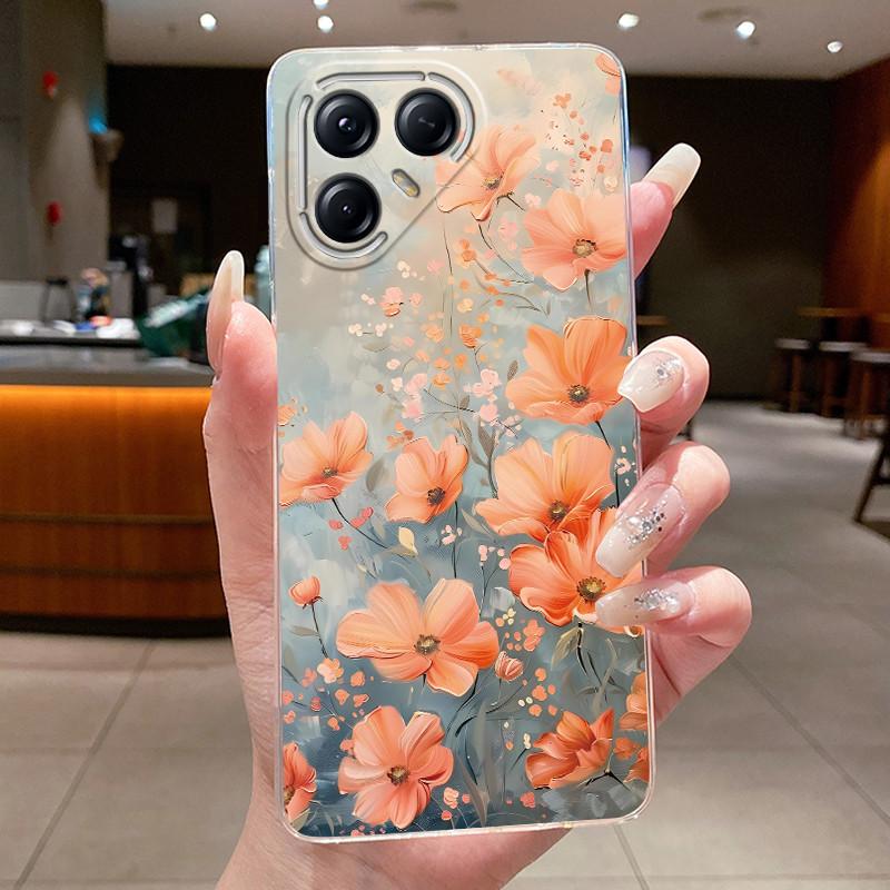 Для Tecno Pova 7 Pro LJ8 Чехлы Pova7 Ultra LJ9 Neo LJ6 LJ7 Funda Цветок Бабочка Чехол для Телефона Мягкий Силикон Прозрачный ТПУ Чехол