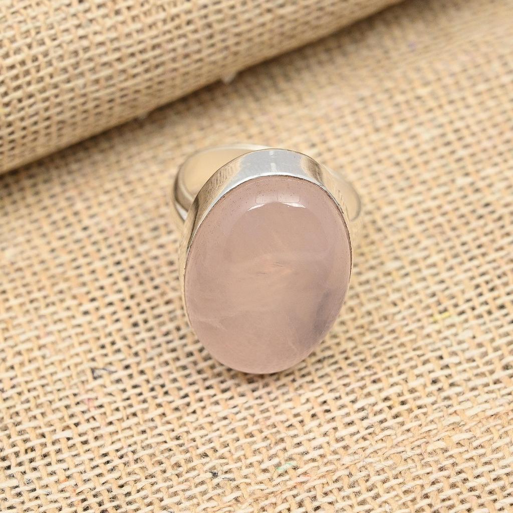 Ювелирные изделия из стерлингового серебра 925 пробы с розовым кварцем ручной работы на День Благодарения