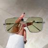 Vintage Oversized Sunglasses Fashion Women Square Shades Eyewear Trendy Popular UV400 Sun Glasses