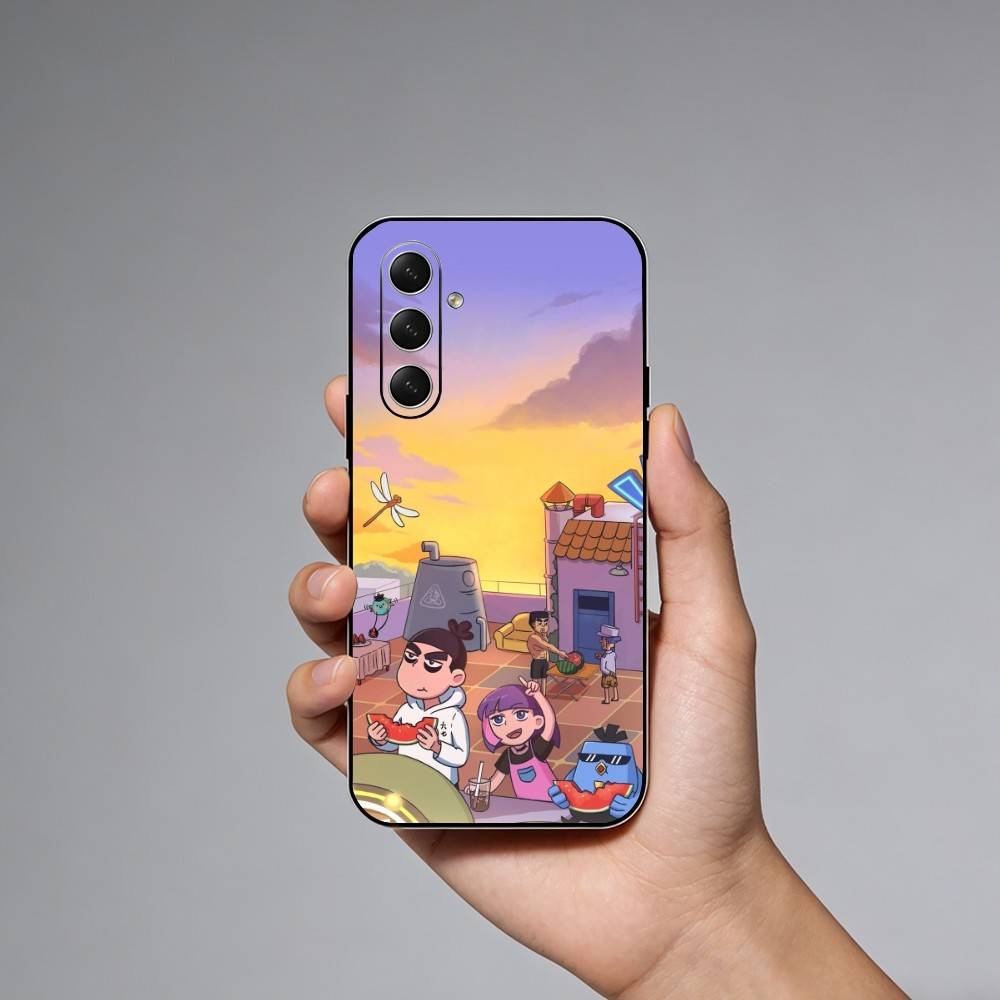 S-Ножницы COOL S-Seven Аниме Чехол для телефона Samsung Galaxy A73,A21s,A22,A31,A52,A53,A71,A41 Мягкий Черный Корпус