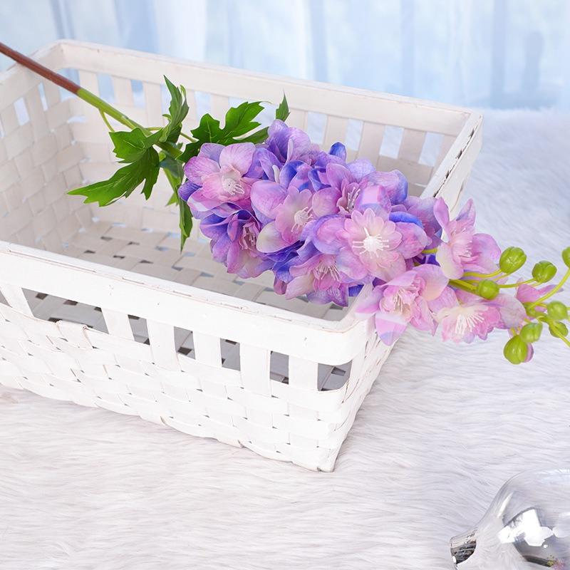 4 шт. шелковые цветы дельфиниума искусственные цветы 80 см длинный стебель живокость латекс настоящее прикосновение для высоких ваз столов домашний свадебный сад декор