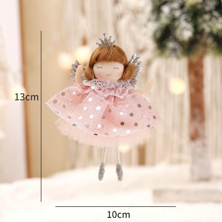 Christmas Plush Angel Girl Santa Claus Dolls Xmas Tree Ornament Natal Noel Navidad 2025 Christmas Decorations for Home New Year