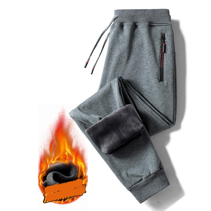 Камуфляжные брюки из чистого хлопка для мужчин, весенние и осенние свободные леггинсы, спортивные штаны для мужчин, зимние плюшевые повседневные брюки