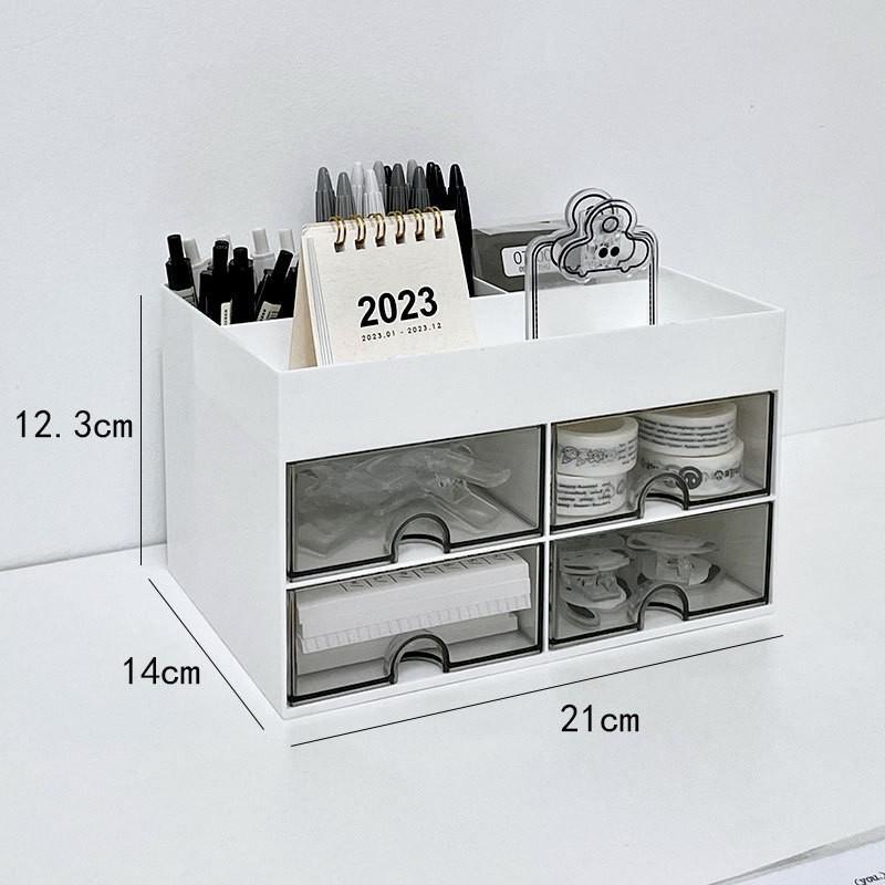 Acrylic Desktop Organizer: Drawer-Type Student Punch Clock & Pen Holder