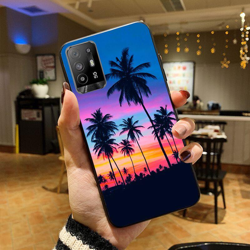 Aloha Palm Trees Funda Phone Cover For OPPO A74 A94 5G A3S A5S A9 A12 A15 A15S A52 A53 A53S A72 A73 2020 A91 5G Cases Coque