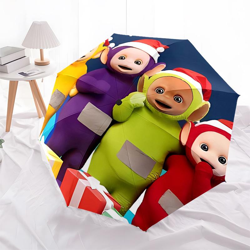 Teletubbies, Christmas Automatic Opening and Closing, 8 rib Structure Portable Umbrella, Suitable for Men and Women in All Seasons Perfect