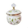 Chic Enamel Sugar Bowl Set - Modern Kitchen Storage Solution