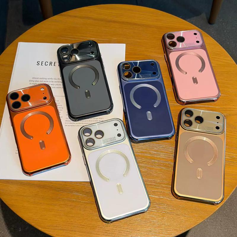 Роскошный гальванизированный магнитный чехол для iPhone 16/17 Pro Max - Ударопрочная защитная крышка с защитой двойной камеры