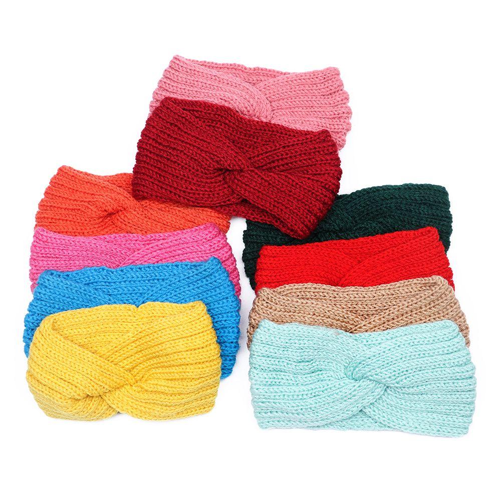 Теплые аксессуары для волос Женские плетеные повязки на голову с перекрестом Крючком Тюрбан Вязаные головные уборы Повязка на голову