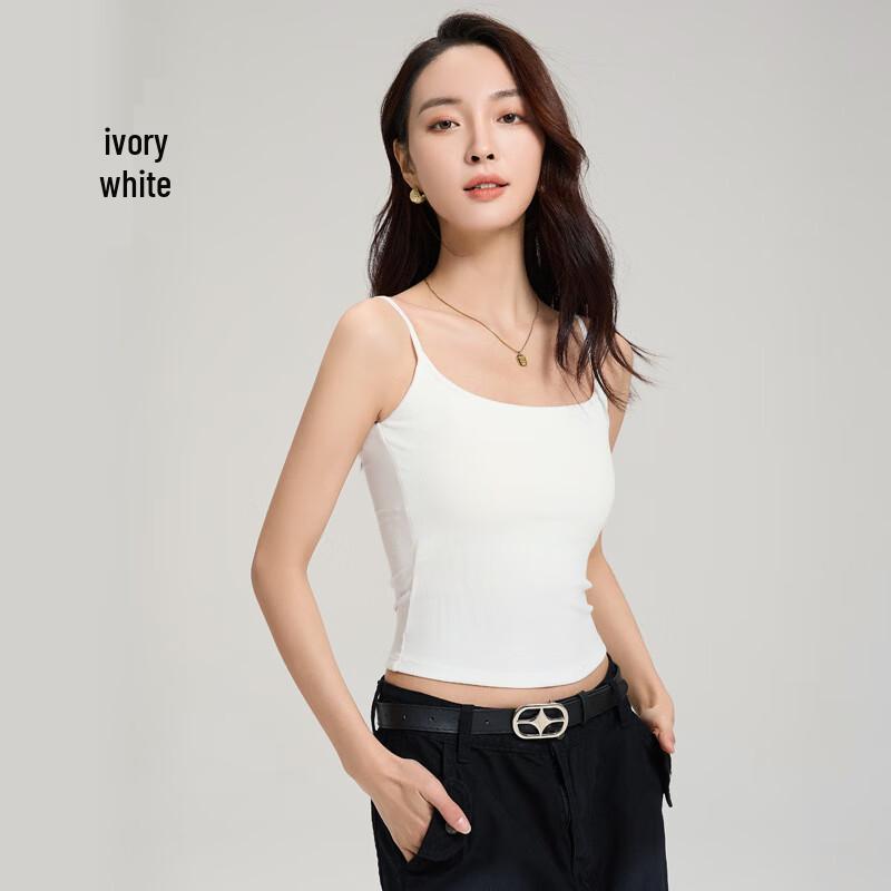 LCsanyp Women's Slim-Fit Camisole with Built-in Bra