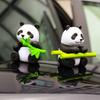 Новый интересный автомобильный орнамент, милая фигурка маленькой панды, украшение для приборной панели центральной консоли автомобиля, микропейзаж, аксессуары своими руками
