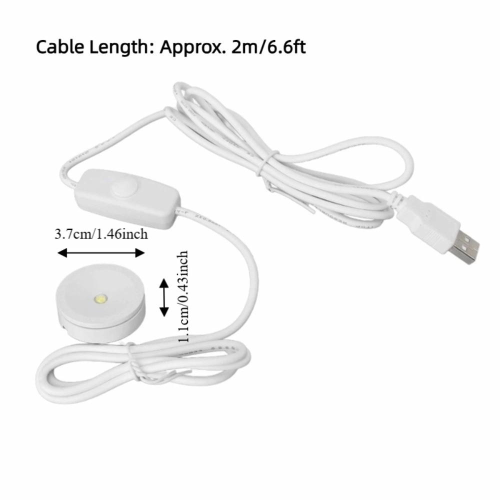 2pcs 6.6ft Cable USB Mini Spotlights 5V Small Spot Lights LED Spotlights Display Cabinets