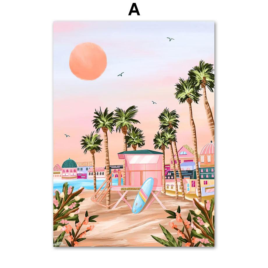 Майами Флорида Осака Ковент-Гарден Путешествия Настенная картина на холсте Плакаты на скандинавскую тему и принты настенные панно для декора гостиной