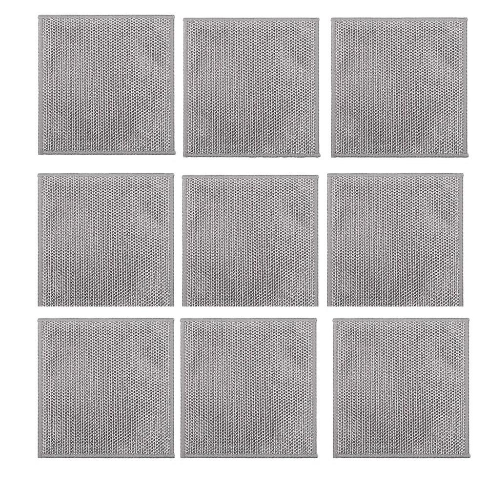 1/5/10Pcs Bamboo Fiber Dish Washing Towel Wire Pot Cleaning Rag New Cleaning Rag Pot Washing