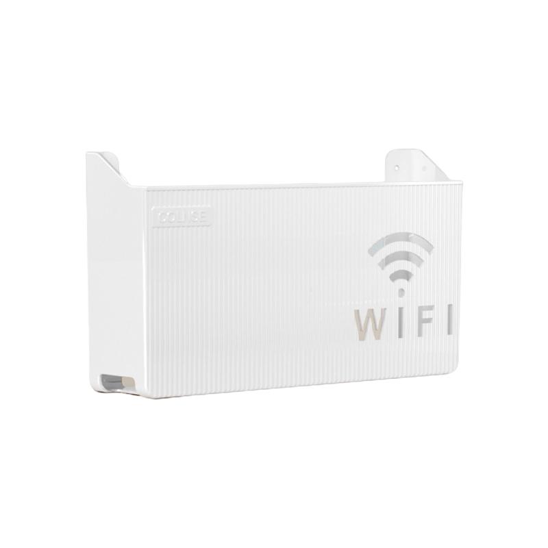 Sturdy Plastic Shelf Organizers Holds Router TV Box Optimizes Desk Space