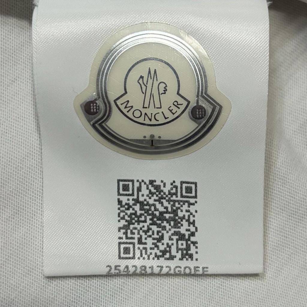 MONCLER Front Logo T-Shirt White Men's Size XL Model G10918C7C510829H8