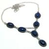 Lapis Lazuli Gemstone 925 Sterling Silver Plated Necklace Jewelry EJJ-N44
