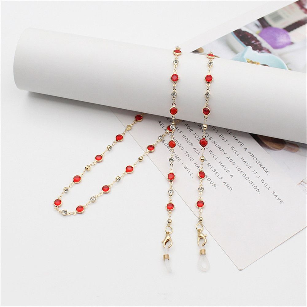 Fashion Crystal Long Eyeglass Lanyard Glasses Necklace Glasses Chain Eye wear Accessories
