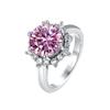 Bague Ringen Роскошные ювелирные изделия с муассанитом и бриллиантами 3,5 карата, обручальное кольцо из стерлингового серебра S925 для женщин, дизайн в форме цветка, размер 5-9