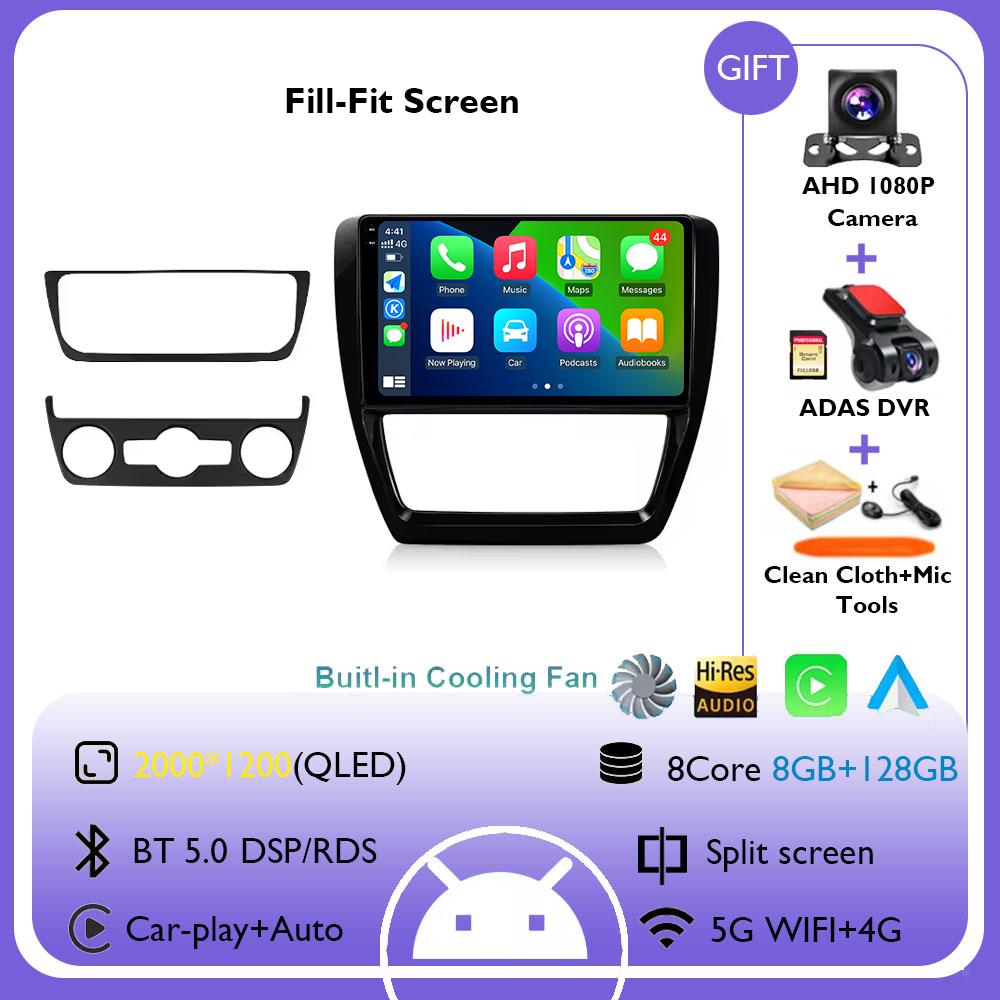 10-дюймовый автомобильный радиоприемник для Volkswagen VW Jetta 6 MK6 2011 - 2018 беспроводной Carplay Android Auto мультимедийный плеер автомобильная стереосистема навигация