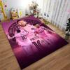 Soccer Player Pink Designed floor mat, suitable as a non-slip mat for the living room or bedroom sofa